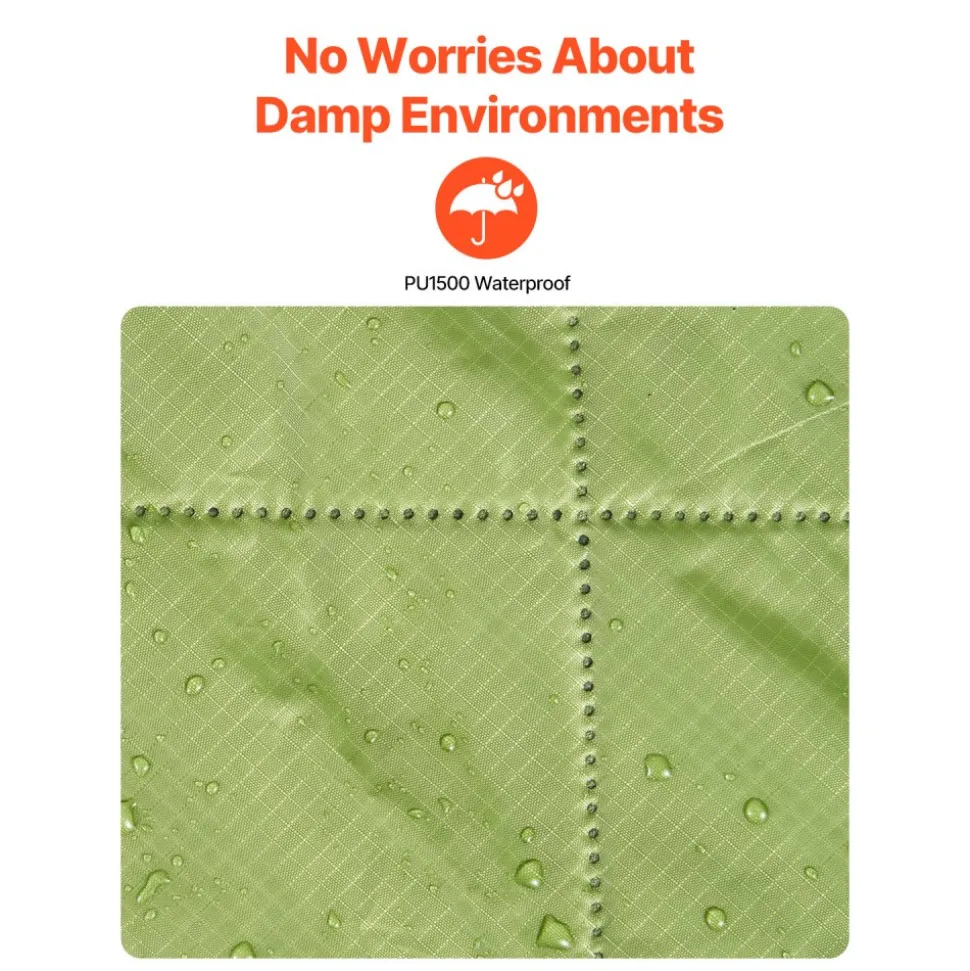 VEVOR Camping Blanket, Large Warm Stadium Blanket, Waterproof & Windproof, 330GSM Polyester Fleece, Flame Retardant, Great for Outdoors, Picnics, Hiking, Sports Events, Travel, 82" x 55", Bicolor