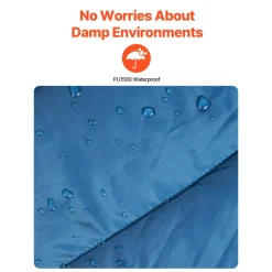 VEVOR Camping Blanket, Large Warm Wearable Stadium Blanket, Waterproof & Windproof, Polyester Fiber, Flame Retardant, Great for Outdoors, Picnics, Hiking, Sports Events, Travel, 75