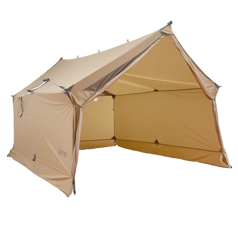 VEVOR Camping Hot Tent, 2 Persons Cabin Hot Tent with Stove Jack, Waterproof Winter Tents Shelters with Vents, Lightweight & Portable 4 Season Tents for Hiking Fishing Hunting Backpacking