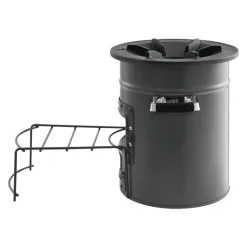 VEVOR Camping Rocket Stove, Wood Burning Portable Rocket Stove with Carrying Bag for Backpacking, SPCC Steel, Double Door, Burn Twigs, Sticks or Charcoals for Outdoor Cooking, Backyard, Camp Cooking
