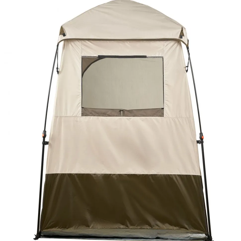 VEVOR Camping Shower Tent, 1 Room, Foldable Privacy Tent Changing Room with Ground Stakes, Ropes, Carry Bag, and Crossbar, 210D Oxford Fabric with Silver Coating, for Camping, Beach, and Fishing