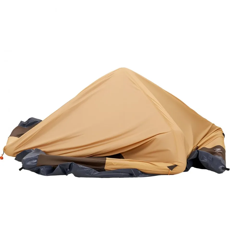 VEVOR Camping Tent, 6 Person Inflatable Cabin Tent with Rechargeable Pump, TPU Air Tube & 4 Large Mesh Windows, Portable Easy Setup Waterproof with Carry Bag for Family Outdoor Camping & Hiking, Beige