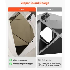 VEVOR Camping Tent, 4 Person Pop Up Instant Cabin Tent with Large Mesh Windows, 60 Seconds Easy Setup, Portable Cabin Hub Tents with Carry Bag for Family Outdoor Camping & Hiking, Upgraded Ventilation