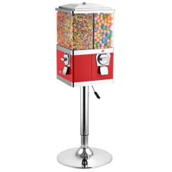 VEVOR Candy Vending Machine, Four Compartment Candy Vending Machine with Stand, Gumball & Candies Vendings Machines with Adjustable Height, Vintage Candies Dispenser for Shop, Arcade, Family Gathering
