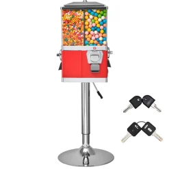 VEVOR Candy Vending Machine, Four Compartment Candy Vending Machine with Stand, Gumball & Candies Vendings Machines with Adjustable Height, Vintage Candies Dispenser for Shop, Arcade, Family Gathering