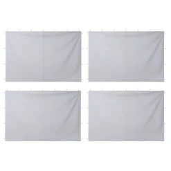 VEVOR Canopy Sidewalls, Fit for 10 x 10 ft Pop Up Canopy Tent, Tent Side Walls with Waterproof and Sunlight Protection Layer for Outdoor Event Tents, Vendor Booths, Camping (4 Sidewalls Only, White)