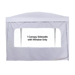 VEVOR Canopy Sidewalls, Fit for 10 x 10 ft Pop Up Canopy Tent, Tent Side Walls with Waterproof and Sunlight Protection Layer for Outdoor Event Tents, Vendor Booths, Camping (1 Sidewall Only, White)