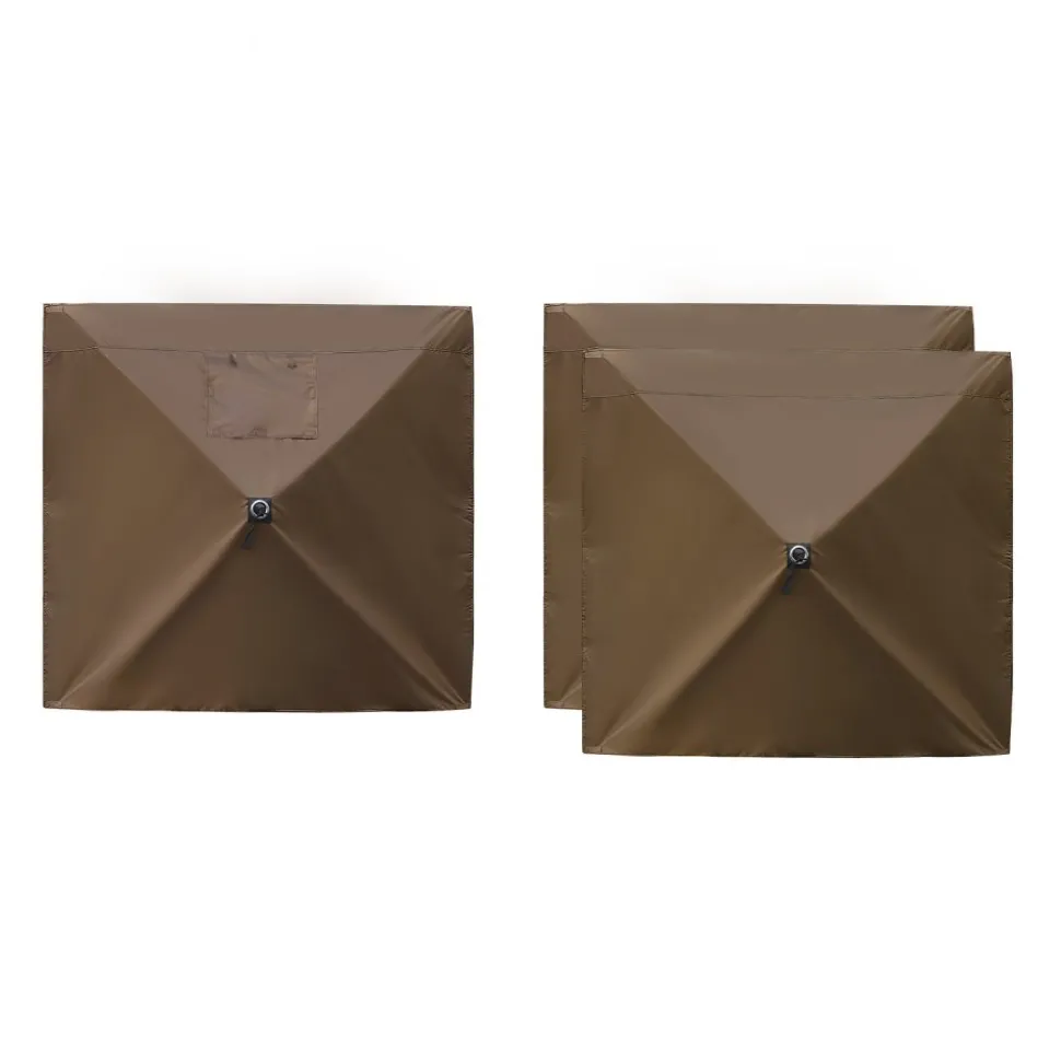 VEVOR Canopy Sidewalls, 5.67 x 4.85 ft, Canopy Tent Walls with Waterproof and Sunlight Protection Layer, One-Sided Window Design, Fit for Outdoor Event Tents, Vendor Booths (3 Sidewalls Only, Brown)
