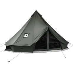 VEVOR Canvas Bell Tent, 4 Seasons 13.12 ft Yurt Tent for Camping with Stove Jack, Canvas Breathable Holds up to 4 People with Zipped Detachable Floor, for Family Camping Glamping Outdoor Hunting Party