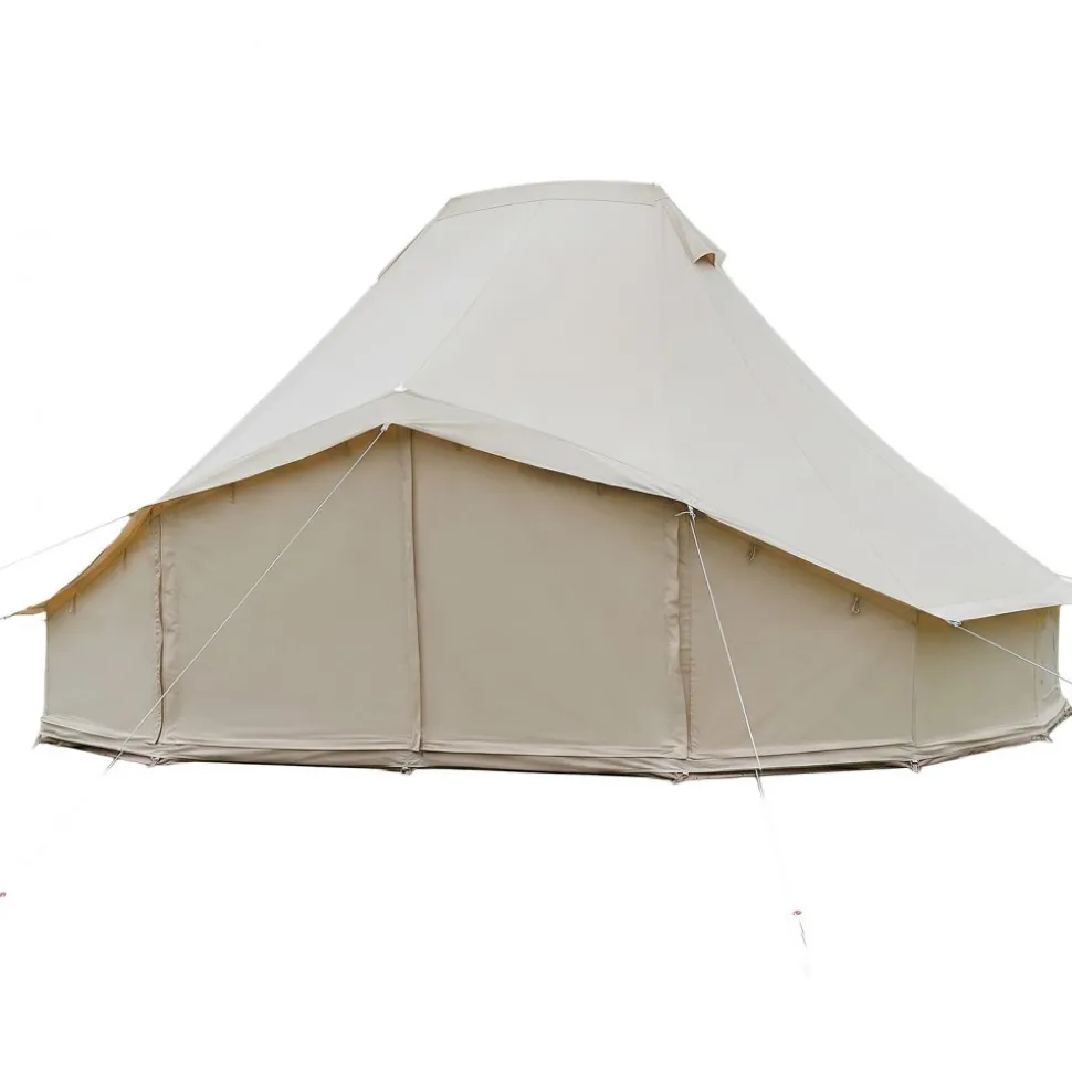VEVOR Canvas Bell Tent, 4 Seasons 19.7 x 13.12 x 10.17 ft Yurt Tent for Camping with Stove Jack, Poly-Cotton Canvas Breathable Holds up to 12 People, for Family Camping Glamping Outdoor Hunting Party