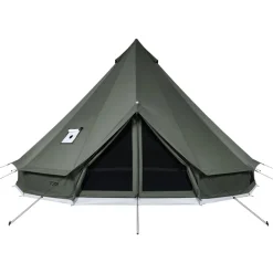 VEVOR Canvas Bell Tent, 4 Seasons 9.84 ft Yurt Tent for Camping with Stove Jack, Canvas Breathable Holds up to 3 People with Zipped Detachable Floor, for Family Camping Glamping Outdoor Hunting Party