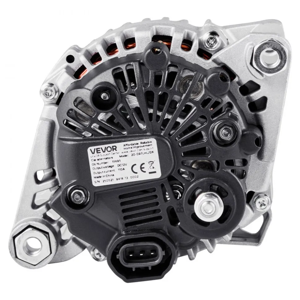 VEVOR Car Alternator 11491, Compatible with Hyundai Sonata 2.4L 2010-2013, Kia Optima 2.4L 2011-2013, Automotive Replacement Alternator with Aluminum Housing and Pure Copper Round Coil, 37300-2G150