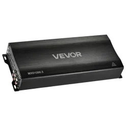 VEVOR Car Audio Amplifier, 5-Channel Bridgeable Car Amplifier, Multichannel Class D Stereo Amp, Max. 4 x 100W at 4 Ohms / 4 x 200W at 2 Ohms + 1 x 1000W at 2 Ohms / 1 x 500W at 4 Ohms, for Vehicles