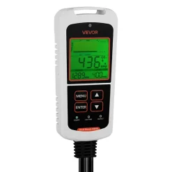 VEVOR Carbon Dioxide Monitor, CO2 Controller with Temperature and Humidity Display, NDIR Sensor, Carbon Dioxide Detector for Bedside, Home, Office, Car, Lightweight & Portable