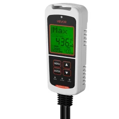 VEVOR Carbon Dioxide Monitor, CO2 Controller with Temperature and Humidity Display, NDIR Sensor, Carbon Dioxide Detector for Bedside, Home, Office, Car, Lightweight & Portable