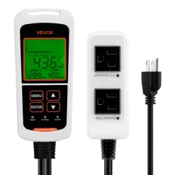 VEVOR Carbon Dioxide Monitor, CO2 Controller with Temperature and Humidity Display, NDIR Sensor, Carbon Dioxide Detector for Bedside, Home, Office, Car, Lightweight & Portable