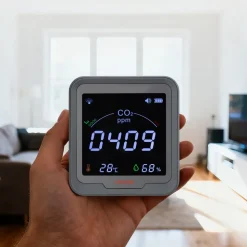 VEVOR Carbon Dioxide Monitor, CO2 Controller with Temperature and Humidity Display, NDIR Sensor Carbon Dioxide Detector, for Outdoors, Home, Office, Car, Wall-Mounted Use