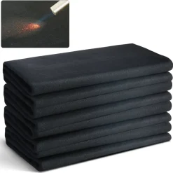 VEVOR Carbon Felt Welding Blanket 4 Pack, 37" x 36" Flame Retardant Welding Blanket, Up To 1800°F Heat Resistant Blanket Set, Cuttable Carbon Fiber Fire Retardant Insulation Welding Mat Pad