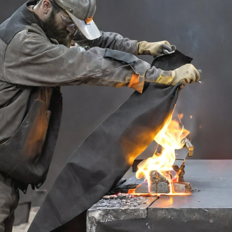 VEVOR Carbon Felt Welding Blanket 4 Pack, 37" x 36" Flame Retardant Welding Blanket, Up To 1800°F Heat Resistant Blanket Set, Cuttable Carbon Fiber Fire Retardant Insulation Welding Mat Pad