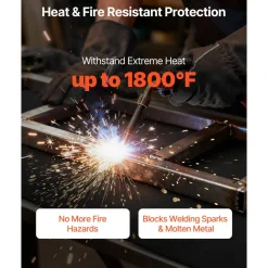 VEVOR Carbon Felt Welding Blanket, 40" x 40" Flame Retardant Welding Blanket, Up to 1800°F Heat Resistant Safety Protection Blanket, 3.5mm Thickened Carbon Fiber Fireproof Insulation Mat Pad