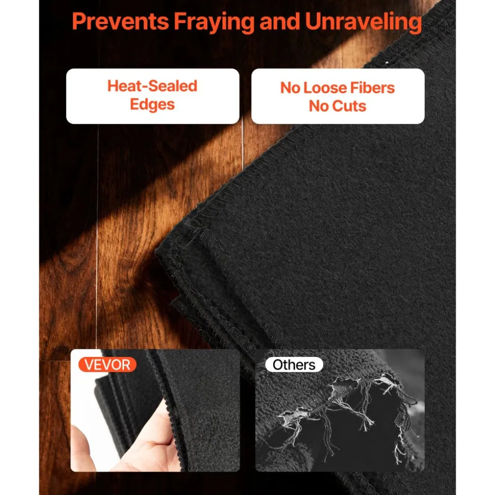 VEVOR Carbon Felt Welding Blanket, 40" x 40" Flame Retardant Welding Blanket, Up to 1800°F Heat Resistant Safety Protection Blanket, 3.5mm Thickened Carbon Fiber Fireproof Insulation Mat Pad