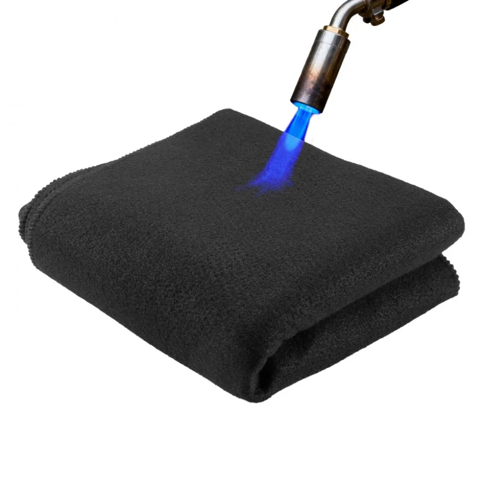 VEVOR Carbon Felt Welding Blanket, 40" x 40" Flame Retardant Welding Blanket, Up to 1800°F Heat Resistant Safety Protection Blanket, 3.5mm Thickened Carbon Fiber Fireproof Insulation Mat Pad