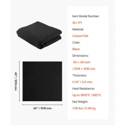 VEVOR Carbon Felt Welding Blanket, 40