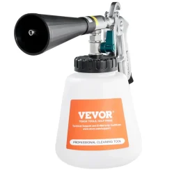 VEVOR Car Cleaning Gun, 6-9.2 Bar High-Pressure Air Blow Gun with 2 Set Nozzles & 1L Liquid Bottle, Vortex Cleaning Gun, Quickly Blasts Dirt and Dust from Surface, Suitable for 1/4 NPT Air Compressor
