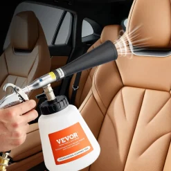 VEVOR Car Cleaning Gun, 6-9.2 Bar High-Pressure Air Blow Gun with 2 Set Nozzles & 1L Liquid Bottle, Vortex Cleaning Gun, Quickly Blasts Dirt and Dust from Surface, Suitable for 1/4 NPT Air Compressor