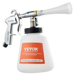 VEVOR Car Cleaning Gun, 6-9.2 Bar High-Pressure Air Blow Gun with 2 Set Nozzles & 1L Liquid Bottle, Vortex Cleaning Gun, Quickly Blasts Dirt and Dust from Surface, Work with 1/4 NPT Air Compressor
