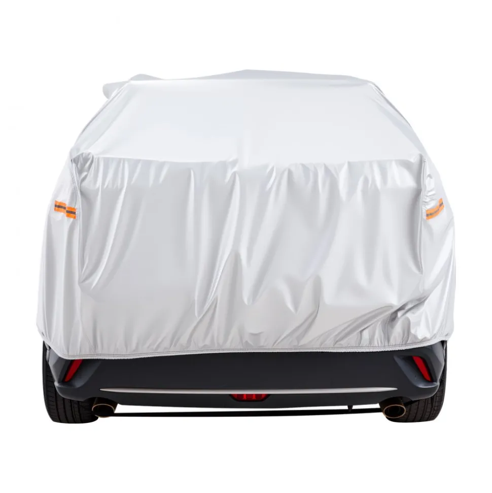 VEVOR Car Cover, Car Cover Waterproof for Toyota Camry Mid Size Sedan, Custom-fit All Weather Sun Rain Wind Frost Dust Snow Protection Full Exterior Covers with Door Zipper and Cotton Lining, Silver