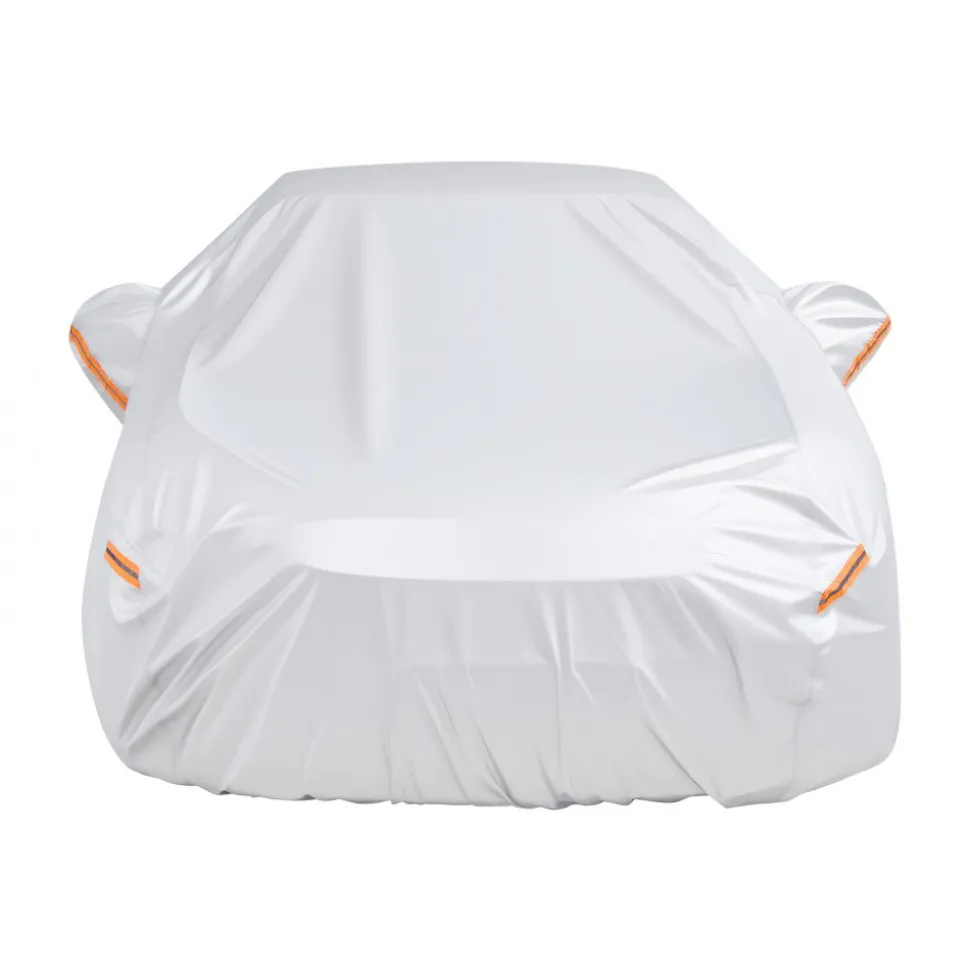 VEVOR Car Cover, Car Cover Waterproof for Toyota RAV4 Compact SUV, Custom-fit All Weather Sun Rain Wind Frost Dust Snow Protection Full Exterior Covers with Door Zipper and Cotton Lining, Silver