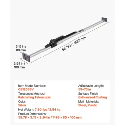VEVOR Cargo Bar, Cargo Bar Adjustable from 59