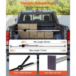 VEVOR Cargo Bar, Cargo Bar Adjustable from 59