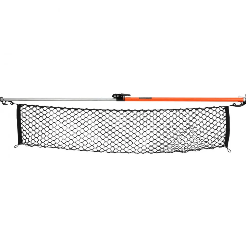 VEVOR Cargo Bar, Cargo Bar Adjustable from 40" to 73", Heavy-duty Steel Cargos Stabilizer with Storage Net & Non-Slip Foot Pads, Telescoping Load Lock Bars Stop Sliding for SUVs, Sedans
