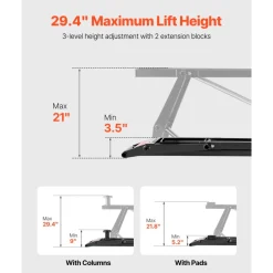 VEVOR Car Lift, 7000 lbs Capacity Car Lifts for Home Garage, 3-Level Adjustable with 29.4