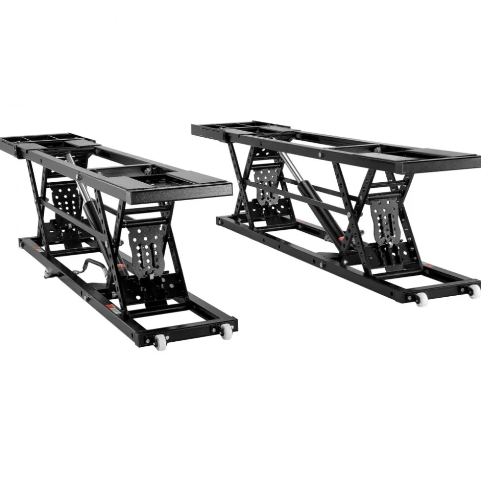 VEVOR Car Lift, 7,000 LBS Capacity Portable Car Lift, with Extended-Length Plates, 26.8" Max. Height, Heavy-duty Carbon Steel Truck Lift with 120V Power Unit, Auto Car Jack Lifts for Home Garage Shop