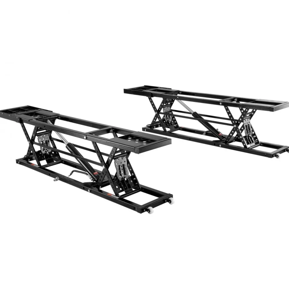 VEVOR Car Lift, 7,000 LBS Capacity Portable Car Lift, with Extended-Length Plates, 26.8" Max. Height, Heavy-duty Carbon Steel Truck Lift with 120V Power Unit, Auto Car Jack Lifts for Home Garage Shop