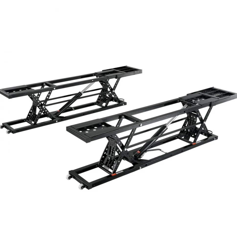 VEVOR Car Lift, 7,000 LBS Capacity Portable Car Lift, with Extended-Length Plates, 26.8" Max. Height, Heavy-duty Carbon Steel Truck Lift with 120V Power Unit, Auto Car Jack Lifts for Home Garage Shop