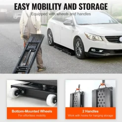 VEVOR Car Lift, 7,000 LBS Capacity Portable Car Lift, with Extended-Length Plates, 26.8