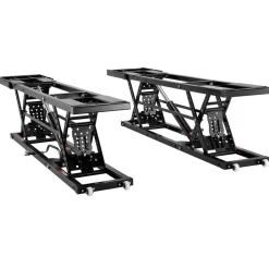 VEVOR Car Lift, 25.6" Max. Height, 5,000 LBS Capacity Portable Car Lift, with Extended-Length Plates, Heavy-duty Carbon Steel Truck Lift with 120V Power Unit, Auto Car Jack Lifts for Home Garage Shop