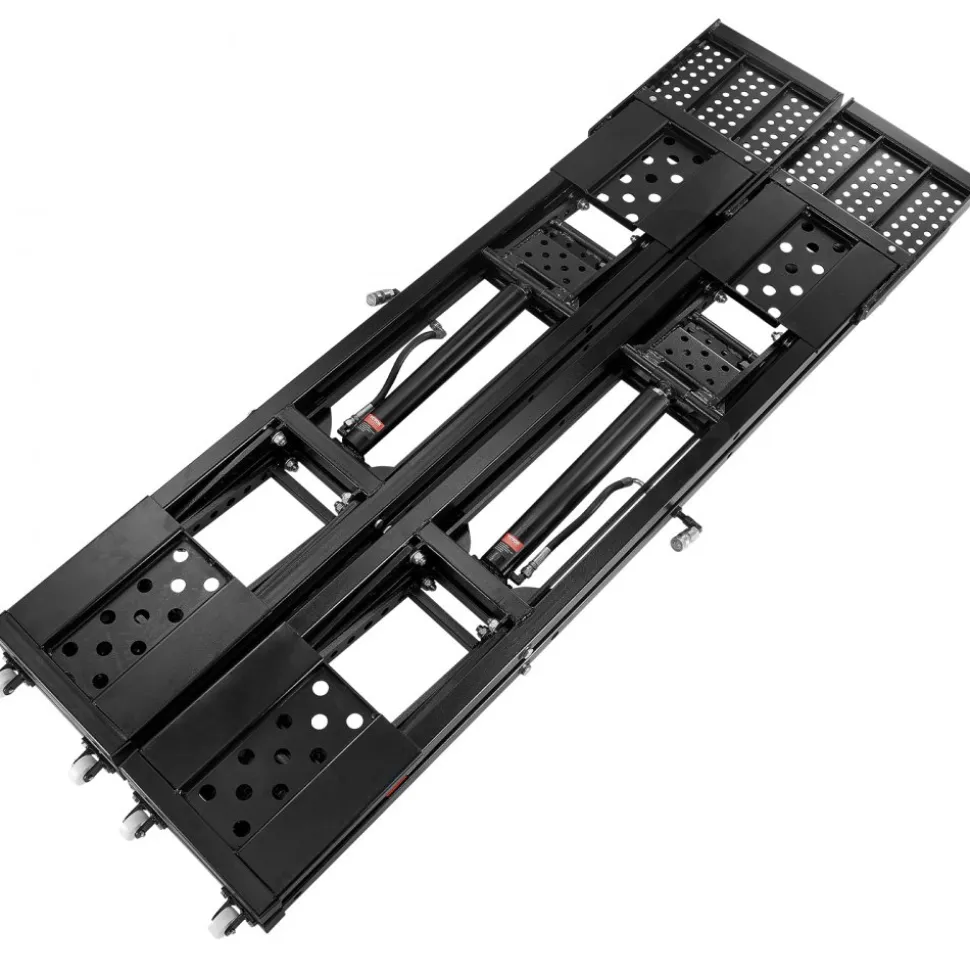 VEVOR Car Lift, 25.6" Max. Height, 5,000 LBS Capacity Portable Car Lift, with Extended-Length Plates, Heavy-duty Carbon Steel Truck Lift with 120V Power Unit, Auto Car Jack Lifts for Home Garage Shop