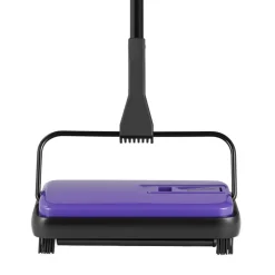 VEVOR Carpet Sweeper Manual, Floor Sweeper with 300 ml Dustbin Capacity Easy to Empty, 6.7 inch Cleaning Width for Home Office Carpets Pet Hair Dust, Purple