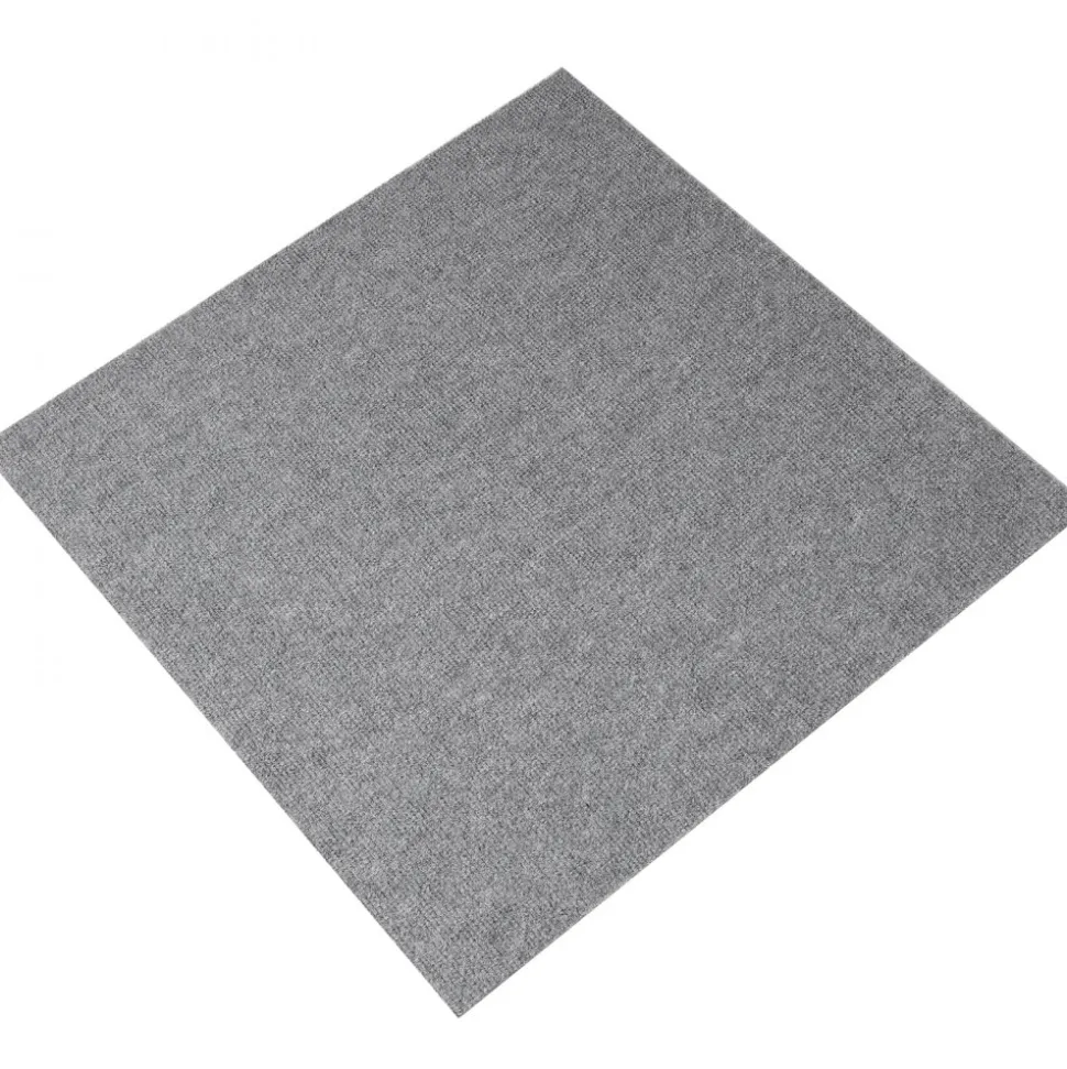 VEVOR Carpet Tiles Peel and Stick, 24” x 24” Squares Self Adhesive Carpet Floor Tile, Soft Padded Carpet Tiles, Easy Install DIY for Bedroom Living Room Indoor Outdoor (9Tiles, Light Gray)