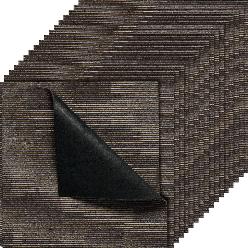VEVOR Carpet Tiles Reusable 24x24 inch, 24 PCS Modular Carpet Square Rug, Commercial Floor Soft Padded for Seamless Cover 96sq.ft, Easy DIY for Living Room Bedroom Office Indoor,Dark Brown