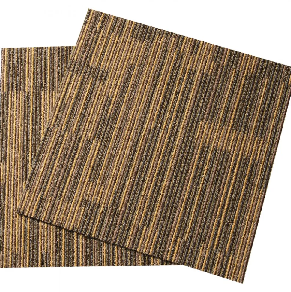 VEVOR Carpet Tiles Reusable, 20"x 20"Carpet Squares With Padding Attached, Soft Padded Carpet Tiles, Easy Install DIY for Bedroom Living Room (12Tiles, Mixed Brown)