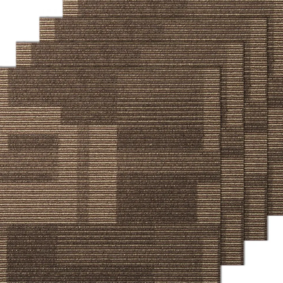 VEVOR Carpet Tiles Reusable, 20"x 20" Carpet Squares With Padding Attached, Soft Padded Carpet Tiles, Easy Install DIY for Bedroom Living Room Indoor Outdoor (20 Tiles, Dark Gray)