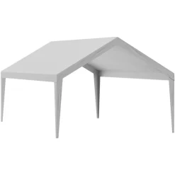 VEVOR Carport Replacement Canopy Cover 13 x 20 ft, Garage Top Tent Shelter Tarp Heavy-Duty Waterproof & UV Protected, Easy Installation with Ball Bungees,Grey (Only Top Cover, Frame Not Include)