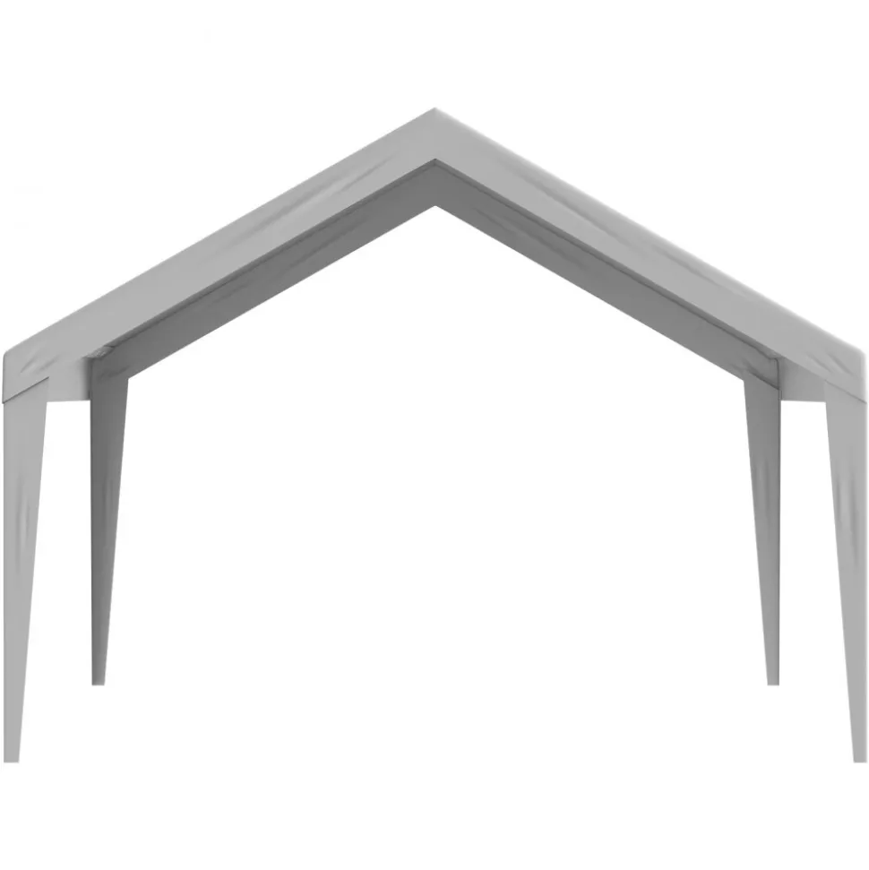 VEVOR Carport Replacement Canopy Cover 13 x 20 ft, Garage Top Tent Shelter Tarp Heavy-Duty Waterproof & UV Protected, Easy Installation with Ball Bungees,Grey (Only Top Cover, Frame Not Include)