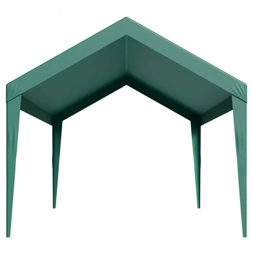 VEVOR Carport Replacement Canopy, 10 x 20 ft Potable Garage Tent Top Tarp, UV-Resistant & Waterproof Car Shelter Tarp, Heavy Duty Car Port Cover with Ball Buggees, Dark Green, Frame Not Included
